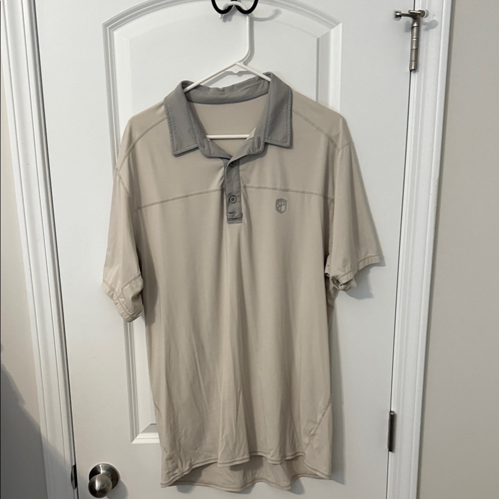 Born Primitive Tan and Gray Polo Shirt